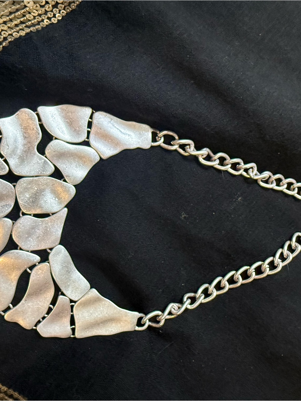 Silver Statement Bib Necklace - Women Jewelry